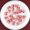 Ding Yi Leng Yue Degradado Oro Nube Rojo Oro Perlas Chapado Agujero Pasante Perlas Acrílicas Diy Cadena de Teléfono Móvil Accesorios