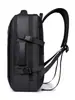 Mochila de Negocios para Laptop de Gran Capacidad, Cuero Recubierto Resistente al Agua, Mochila de Viaje Multibolsillos para Hombres y Mujeres