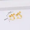 Convertidor de Pasador de Oreja a Clip de Oreja Color Cobre Chapado en Oro de 18 Quilates, Forma de U, Tornillo Ajustable, Accesorios para Aretes DIY
