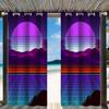 Cortinas Estampadas Personalizadas Estilo Música Eletrônica Dinâmica para Corrida ao Ar Livre, Cortinas Blackout para Varanda, Design Espelhado Cruzado, Dropshipping Disponível
