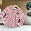 Nueva colección de otoño: Conjunto de sudadera de rayas estilo coreano con dibujos y pantalón para niñas, dulce, moderno y casual para niños