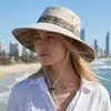 Nuevo Sombrero de Estilo Étnico para Mujer, Sombrero Retro de Verano para Senderismo, Sombrero de Sol de Ala Ancha para Exteriores, Sombrero de Pescador con Protección Solar
