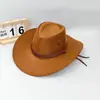 Fábrica de Origem Chapéu Atacado Chapéu de Palha para Pesca na Pradaria Viagem Praia Proteção Solar Chapéu de Cowboy Ocidental