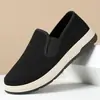Tênis de Lona Três Provas Primavera Verão Novo Estilo Tênis de Lona Old Beijing Tênis Casuais Masculinos Confortáveis Respiráveis Slip-on Tênis de Pai