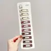 Pinza para el cabello con flequillo para adultos, color marrón mate, nueva pinza para el cabello Cyber Popular, grande, esmerilada, con bb, pinza para el cabello rota lateral para niña