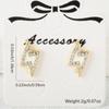 Distrito Lu Suministro Transfronterizo Moda Aretes de Gota de Aceite Chapado en Cobre Oro de 18 Quilates Circonita Micro Rayo Aretes para Mujer Venta al por Mayor