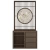 Gabinete de Entrada, Zapatero, Biombo Integrado Estilo Nuevo Chino, Vestíbulo de Sala de Estar, Decoración de Madera Maciza, Gabinete Bloqueador de Entrada