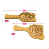 Patinha Ursinho Bambu Almofada de Ar Bolsa de Ar Cabeça Redonda Pente de Massagem Penteado Pente para Cabelo Cacheado Cabelo Couro Cabeludo Madeira Sólida Pente de Massagem