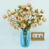 Arreglo Floral Artificial de Alta Gama Realista con 6 Rosas Elsa de una Sola Flor para Decoración Floral de Sala de Estar