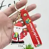 Llavero Navideño Transfronterizo Colgante Caja Sorpresa Papá Noel Muñeco de Nieve Árbol de Navidad Llavero Navideño Colgante Pequeño