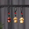 Colgante de Joyería para Cadena de Teléfono Móvil Tallado de Dibujos Animados de Sándalo Verde, Accesorios Colgantes para Llavero de Bolso de Hombre y Mujer de Palo de Rosa