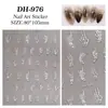 Pegatinas para Uñas de Dedo Calavera de Halloween Planas Adhesivas Calavera Oscura Uñas DIY Pegatinas de Arte para Uñas Joyería Estilo Dh