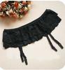 Sexy liga de renda dupla bom parceiro sexy fabricantes de lingerie por atacado cinto de liga dupla
