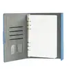 Cuaderno con tapa de hebilla magnética A5 cuaderno de oficina de negocios portatarjetas múltiple