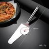 Pala para pizza de acero inoxidable, de una sola rueda, dentada, triangular, para repostería, multifuncional, con encaje y doble rueda.