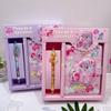 Nuevo Sanrio Hand Ledger traje Linda chica corazón dibujos animados papelería Lolomi PU botón magnético bloc de notas caja de regalo