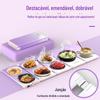 Pessoas e coisas podem ajustar a temperatura da esteira aquecedora para comida quente tábua de corte dobrável aquecida tábua de corte doméstica multifuncional mesa de jantar aquecida placa de isolamento térmico para alimentos atacado