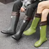 Envío directo Pareja de adultos Hombres Mujeres Tubo Largo Asociación de Aves Silvestres Plegables Botas de Lluvia Impermeables Antideslizantes Zapatos de Lluvia Comercio Exterior Zapatos de Agua