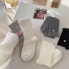 Calcetines de Mujer Estilo Coreano con Botones de Flores Pequeñas, Calcetines de Micro Presión Nuevos Otoño e Invierno, Calcetines sin Costuras de Media Pantorrilla, Color Sólido, Calcetines Slouch Simples Versátiles