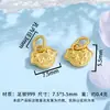 Pingente Charm Prata Pura 999 Banhado a Ouro DIY Colar Pulseira Acessórios de Prata Joias Estilo Chinês Atacado