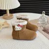 Botas de Algodão Grossas com Forro de Lã de Coelho Desenho Animado Infantil 2025 Inverno Novo Estilo Coreano Design Quente Botas de Neve Externas
