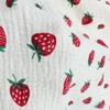 Pijama de algodón de doble capa con estampado de fresas pequeñas, confeccionado y listo para usar, ideal para el hogar, para mujer y niña, con estampado de flores.