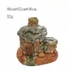 Enfeites de Micro Paisagismo, Mini Casas de Pedra, Ferramentas de Paisagismo DIY de Resina, Suprimentos para Micro Paisagismo Atacado