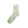 Calcetines casuales blancos de media pantorrilla para maternidad, estilo fino de verano, parte superior holgada, calcetines slouch de color sólido, calcetines sin costuras para mujer para primavera y otoño, absorventes del sudor y resistentes al olor