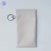 Estuche para Gafas de Sol con Cierre Automático y Mosquetón, Estuche de Almacenamiento Portátil, Estuche para Gafas de Piel con Textura de Lichi