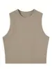 Chaleco Corto Básico de Color Sólido para Mujer, Ropa Interior Transpirable Elástica de Algodón sin Mangas, Camisola Adelgazante de Cintura Alta, Venta al por Mayor desde el Fabricante
