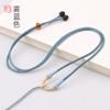 Nova Moda Cordão DIY Ouro Cera de Abelha Pingente Ajuste Homens e Mulheres Handmade Enrolamento Bege Puxar Anel Colar Corda