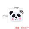 Accesorios de resina con forma de cabeza de animal de dibujos animados, horquillas para el pelo para niños, pegamento para pegar en crema, accesorios para carcasas de teléfonos móviles, pegatinas para refrigeradores.