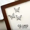 Joias para Nail Art da Nova Série Borboleta, Zircônia Brilhante de Luxo Acessível Borboleta Vazada Cor White K Acessórios de Unha Usáveis