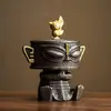 Quemador de Incienso Creativo Sanxingdui Pequeño para Interiores Nube Auspiciosa Quemador de Incienso para Riqueza y Prosperidad Mini Hueco Quemador de Aromaterapia Adorno Quemador de Incienso