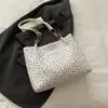 Bolsa de lona estampada estilo girly transfronterizo para mujer, nuevo modelo 2026, gran capacidad, versátil para ir al trabajo, bolso de hombro, bolsa casual