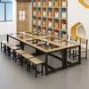 Mesa de arte para niños, mesa de estudio, mesa de pintura y manualidades para niños, mesa para jardín de infantes y escuela primaria, mesa de caligrafía, vidrio templado