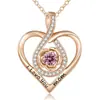 Collar de doble capa de plata de ley s925 con corazón eterno transfronterizo para mujer, colgante de clavícula europeo y americano para cumpleaños número 12 de Amazon.