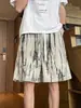 Bermudas de Playa para Hombre Verano Delgadas Estilo Americano Ropa Exterior Pantalones Deportivos de Seda de Hielo Talla Grande Holgados Casuales Pantalones con Bolsillos