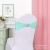 Respaldo de Silla Flor Lazo Corona Hebilla de Diamante Elástico Set de Sillas de Banquete Decoración Correa de Boda Cinta Cinta de Boda Gratis