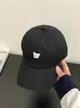 Boné de Baseball Bordado de Filhote Estilo Japonês Vintage Feminino Estilo Coreano Rosto Grande Showface Pequeno Boné de Casal Aba Larga Versátil