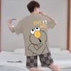 Pijama de Manga Corta Dibujo Animado Xiaoxin Verano Tacto Algodón Ropa de Casa Niños Estampado Moderno Juvenil Talla Grande Traje