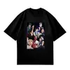 Straykids Moda Retro Póster Canción de Pareja Traje Colección de Fans Debería Ayudar Concierto Debería Ayudar Camiseta Verano Camiseta