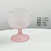 Taza de Helado de Alto Valor Taza de Postre Pétalo Copa de Vidrio de Tallo Alto Creativa Ligeramente Inclinada Copa para Cóctel Champagne Copa de Burbujas