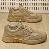 Sapatos de trabalho masculinos primavera novo respirável canteiro de obras trabalho antiderrapante resistente ao desgaste esportivo casual sapatos de lona sapatos de trabalho transfronteiriços