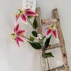 Lirio de impresión 3D artificial flor artificial Lirio de Fuego diseño de arreglo floral para área de bienvenida de boda y decoración de habitación de bodas