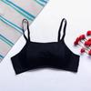 3281 Chaleco sin tirantes para niña, color sólido, sin aros de acero, ropa interior suave y antideformación para estudiantes, sujetador fino sin tirantes con copa AB