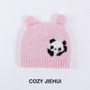 Gorro de Bebé Otoño e Invierno Estilo Coreano Bebé Infantil Súper Lindo A prueba de Viento Grueso Cálido Gorro de Punto para Niños