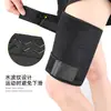 Leggings de compressão ajustável para homens e mulheres com caneleiras esportivas com cinto de amarração na coxa leggings de suor de corrida