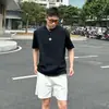 Shorts deportivos casuales de estilo retro americano para hombres y mujeres, verano, simples, corte holgado, versátiles, con cordón, cintura elástica, hasta la rodilla