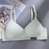 Calcinhas e Sutiãs de Algodão Puro Xadrez Sem Costura para Meninas em Fase de Desenvolvimento, Alunas do Ensino Médio, Seios Pequenos, Push-up, Sutiã Sem Aro, Seção Fina